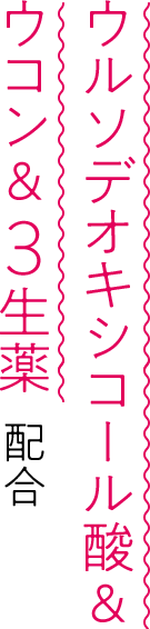 ウルソデオキシコール酸&ウコン&3生薬配合